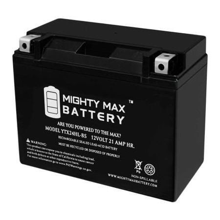 Ecom Group Inc Mighty Max Battery YTX24HL 12V 21AH / 350CCA Battery YTX24HL-BS